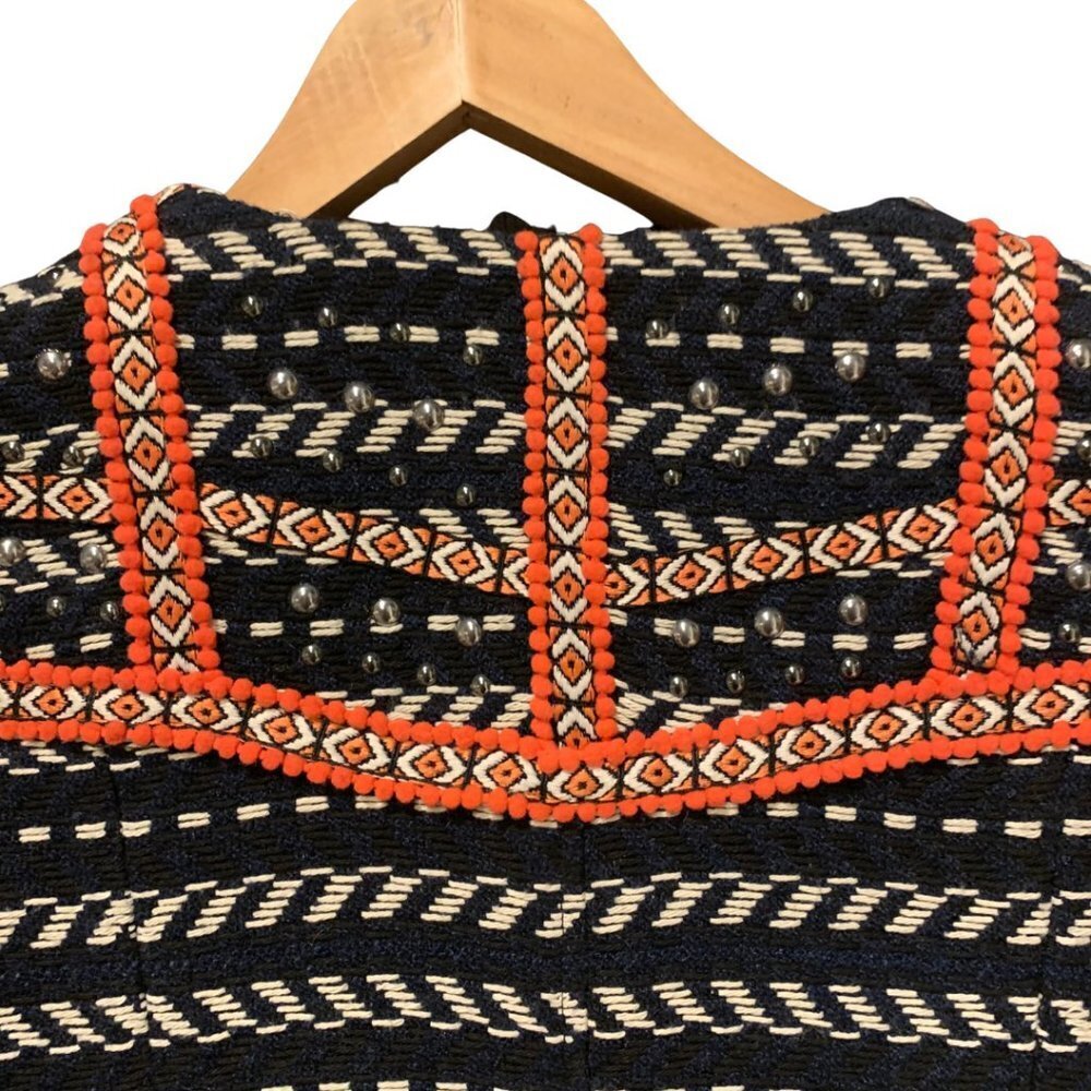 Rebecca Minkoff Women's Multicolor Hawks Woven Jacket Size 2 - Picture 4 of 11